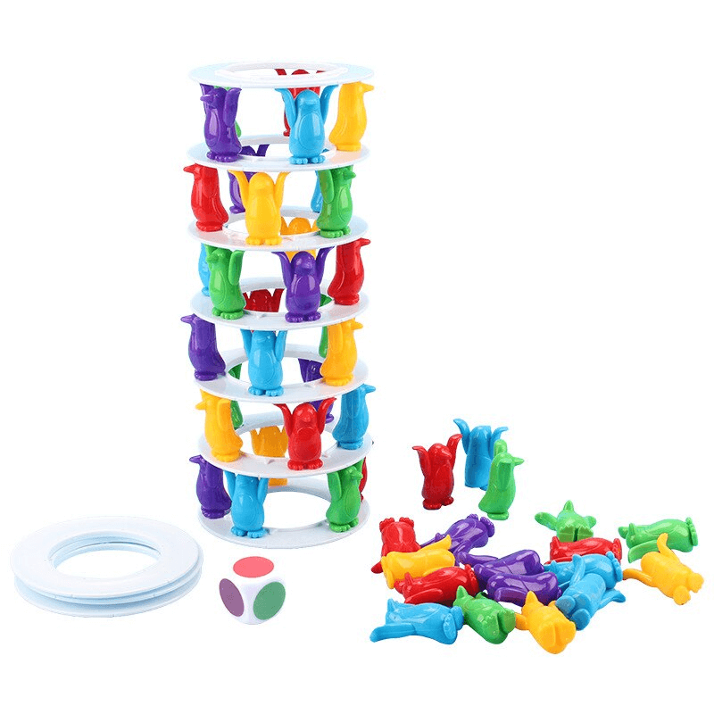 Penguin Tower Collapse & Balance Game